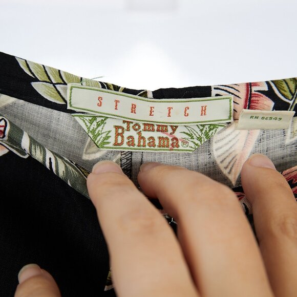 Vintage Tommy Bahama Silk Blend Stretch Wide Leg Loose Pants Women's Size 12 - Picture 5 of 7